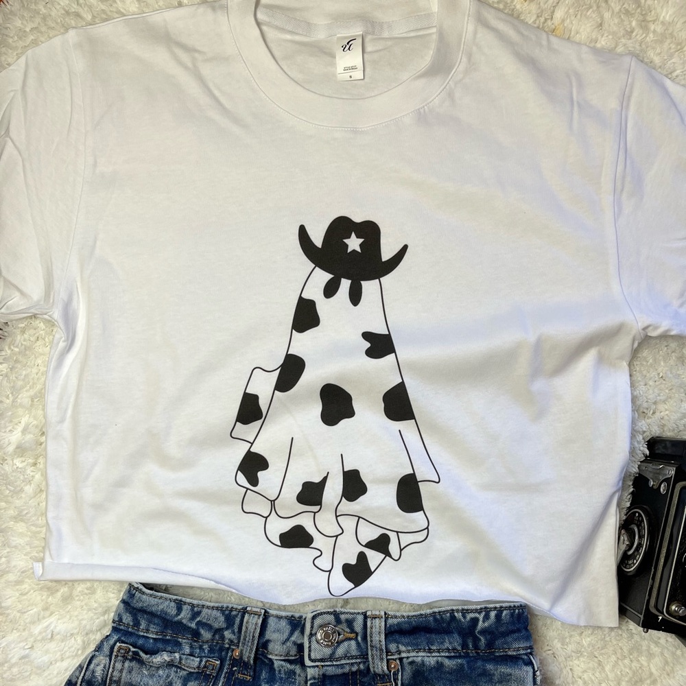 COWGIRL GHOST CROP TEE | Womens crop tee